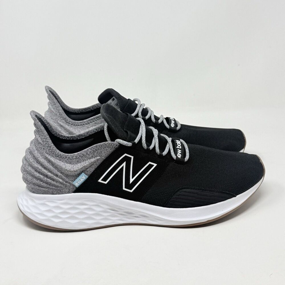 New Balance Fresh Foam Roav V1 Sneakers Shoes Mens 14 2E Wide Black Gray Running